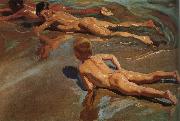 Joaquin Sorolla On the beach kids oil painting reproduction